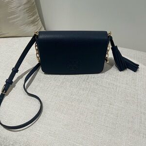 Tory Burch Navy Crossbody Bag with Tassel